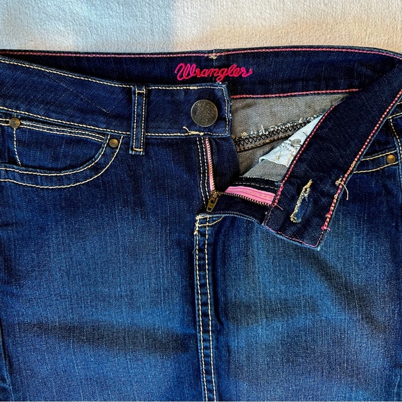 WRANGLER DENIM DARK-WASH MINISKIRT. WESTERN RODEO BOHO FESTIVAL #09MWKDK. Sz11 - Picture 3 of 8